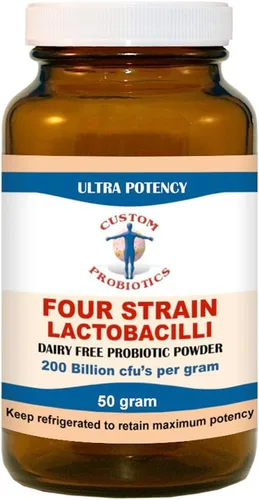 Miniatura 2 de Polvo probiótico de lactobacilos Four Strain de Custom Probiotics (1.76 oz)