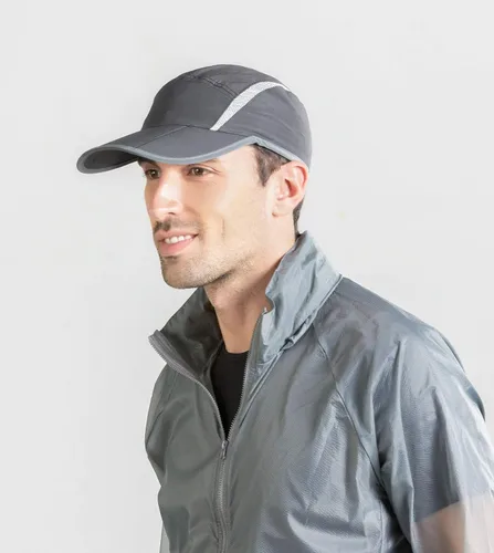 Miniatura 9 de connectyle plegable malla deportes cap con transpirable con rayas reflectantes Sun Runner Cap
