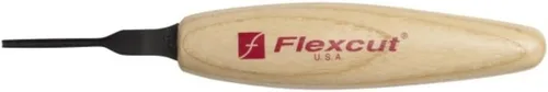 Miniatura 8 de Flexcut Herramienta de tallado de madera Micro V-Tool 45 grados 0.059 in Cuchilla de corte de acero de alto carbono 1095 afilada para trabajos