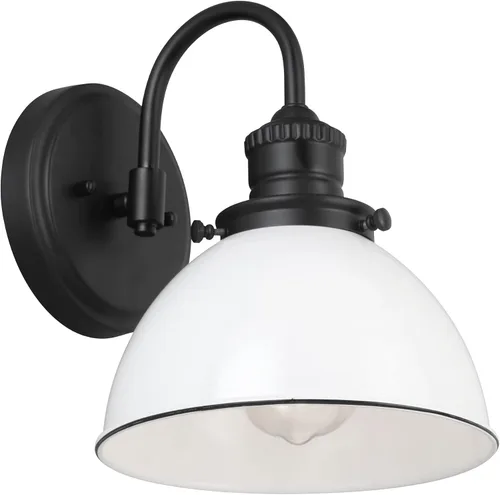 Miniatura 46 de Design House 519892 Kimball Industrial Farmhouse Luz de Pared Interior de 1 Luz con Pantalla de Metal para Pasillo, Baño, Cocina, Vestíbulo, Pintura