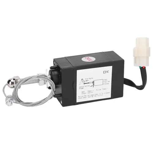 Miniatura 7 de Solenoid Valve, Disel Engine Solenoid Valve Plastic Normally Open Stop Controller DC24V Shut Off Stop, Automotive Starter Solenoids