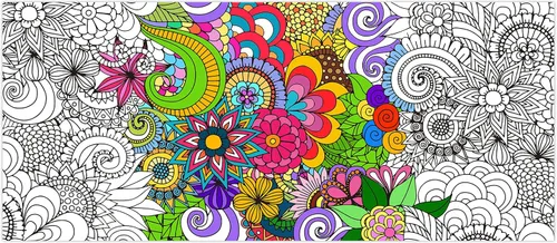 Miniatura 8 de Dvbonike Póster Jumbo de Mandala Navideño para Colorear Póster Gigante de Papel Feliz Navidad para Colorear Póster DIY de Dibujo en Blanco Arte