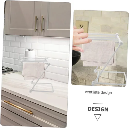Miniatura 9 de Alipis Paños para lavar platos, toallero para estantes de almacenamiento, encimeras, toallero, colgador de baño, tocadores, encimera de cocina
