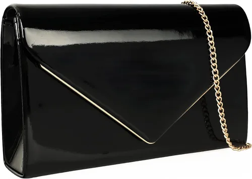 Miniatura 2 de MOJISOLO Bolsos de mano de noche para mujer, para cóctel, graduación, boda, fiesta, charol, elegante bolso plegable