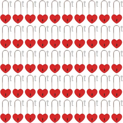 Miniatura 18 de Love Lock - Candado de corazón con llave para enamorados, boda, día de San Valentín, aniversario, viajes (con llave)