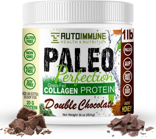 Miniatura 18 de Paleo Perfection - Polvo de proteína de colágeno de carne de res alimentada con pasto de chocolate doble sin estevia - Paleo, Keto, SCD, AIP