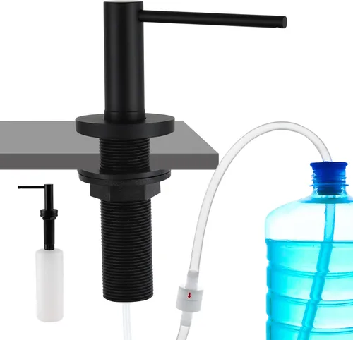 Gappo Dispensador de jabón para fregadero de cocina, bomba de encimera de acero inoxidable dispensador de jabón integrado con tubo de extensión de