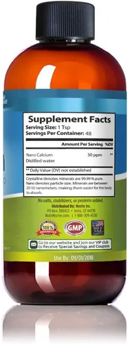Miniatura 7 de NutriNoche Suplemento líquido de calcio – 99.99% nano calcio cristalino ultra puro para mujeres, hombres y niños – Alternativa a citrato de calcio