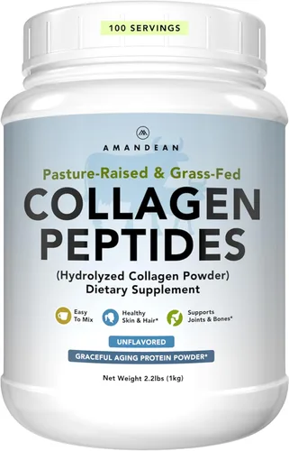 Péptidos de colágeno de vacas alimentadas con pasto | amigable con el paleo | sin savor, sin olor, soluble en agua fría | proteínas en polvo de