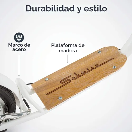Miniatura 3 de Schwinn - Patinete Shuffle para adultos con rueda delantera de 26 pulgadas, rueda trasera de 20 pulgadas, frenos lineales de aleación y marco