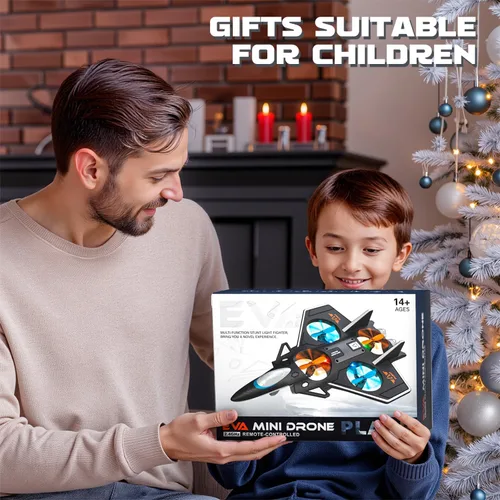 Miniatura 2 de Snugzy Avión RC de espuma con control remoto para niños de 8 a 16 años, rollo de acrobacias de 360° con luces coloridas, juguetes de avión, regalos