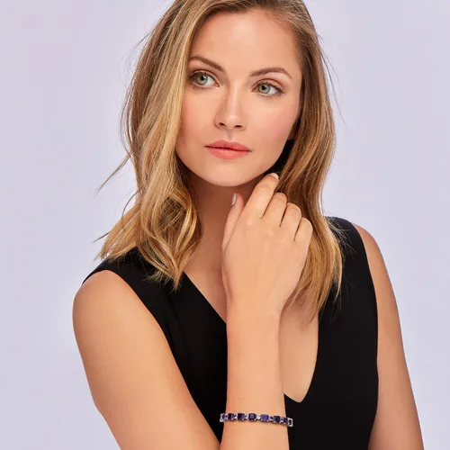 Miniatura 2 de Ross-Simons 17.00 ct. t.w. Amethyst and 3.90 ct. t.w. Tanzanite Bracelet in Sterling Silver