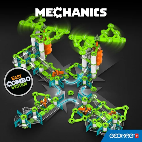 Miniatura 7 de Geomag Gravity Classic Mechanics - Juguetes magnéticos para niños a partir de 8 años, 153 imanes educativos STEM para niños, bloques magnéticos