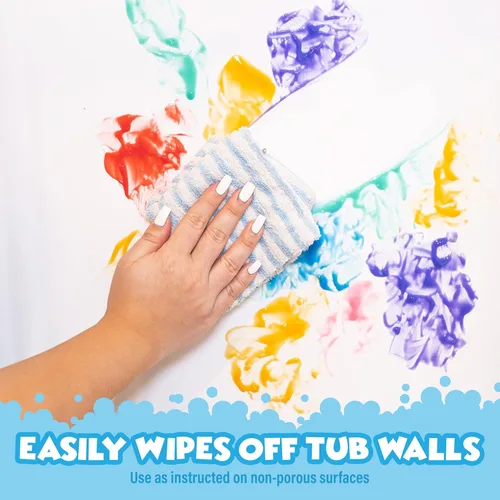 Miniatura 5 de Tub Works® Pintura de Bañera Jabón Juguete de Baño, Paquete de 24 Pintura de Bañera Lavable No Tóxica para Pintado con los Dedos en la Tina