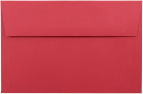 Miniatura 10 de JAM PAPER Sobres de invitación de colores A7 - 5 1/4 x 7 1/4 - Rojo Reciclado - Paquete de 50 (Pack of 50)