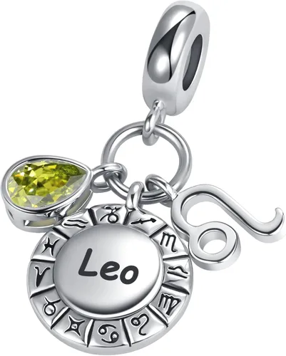 Miniatura 2 de QeenseKc 12 cuentas de cumpleaños con signo del zodíaco para pulsera Pandora