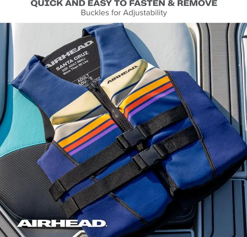 Miniatura 5 de Airhead Chaleco salvavidas Santa Cruz de varios tamaños, chalecos de natación para adultos, niños y jóvenes, tela Kwik Dry Neolite, aprobado por USCG