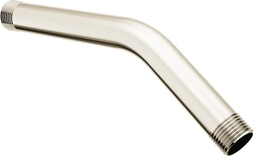 Moen 123815NL Brazo de ducha estándar con roscas universales de 1/2 pulgada, 8 pulgadas, níquel pulido