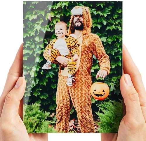 Miniatura 16 de Fracture Impresión fotográfica de vidrio personalizada: 5 x 5 pulgadas, tamaño cuadrado pequeño, carga tu propia foto, impresión de vidrio