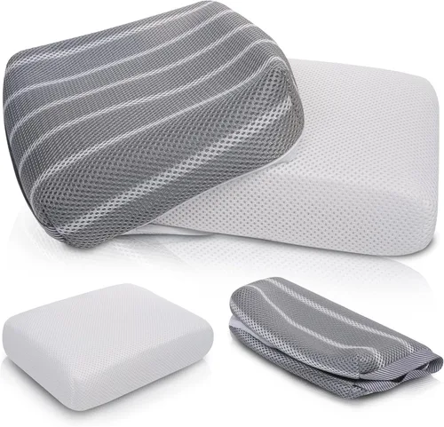 Miniatura 9 de Cojín para bañera de hidromasaje para uso en interiores o exteriores, almohada de spa con peso de 16 x 12 x 4.3 pulgadas, funda de malla 4D lavable