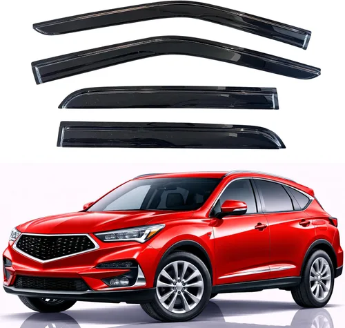Miniatura 291 de KPY Visor de ventana compatible con Hyundai Tucson 2021-2025, 4 piezas de deflector de ventilación para ventana lateral, estilo Mugen, protector