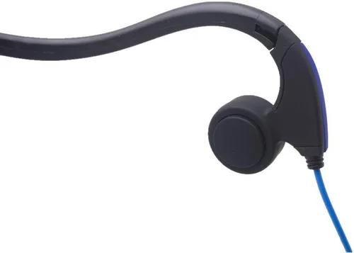 Miniatura 4 de Auriculares de conducción ósea con micrófono estéreo de oído abierto Auriculares deportivos con micrófono de reducción de ruido (azul)