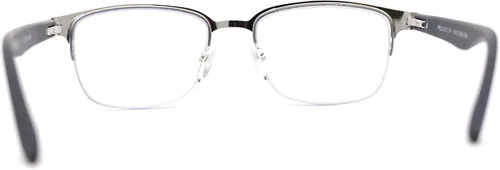 Miniatura 4 de SA106 Gafas de lectura progresivas rectangulares angostas de metal 3 focales para hombre