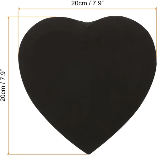 Miniatura 2 de PATIKIL Tablero de lienzo de corazón de 7.9 pulgadas para pintar, 2 paneles estirados en blanco para óleo, acrílico en forma de círculo, caballete