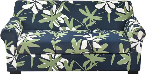 Miniatura 34 de HOTNIU 4 fundas elásticas para sofá (1 funda de sofá + 3 fundas de cojín), fundas de sofá antideslizantes, protector de muebles de sofá, ajuste
