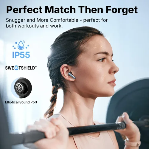 Miniatura 7 de EarFun Air Pro 4i Auriculares inalámbricos con cancelación de ruido, sonido de alta resolución con LDAC, 6 micrófonos AI ENC Clear Call, 40 horas