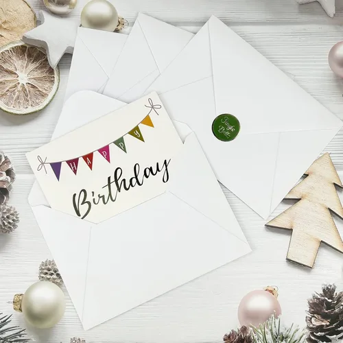 Miniatura 5 de Paquete de 200 sobres blancos A7 con solapa de 5 x 7 V, adecuados para fotos de 5 x 7, tarjetas, bodas, invitaciones, anuncios, regalos de bebé