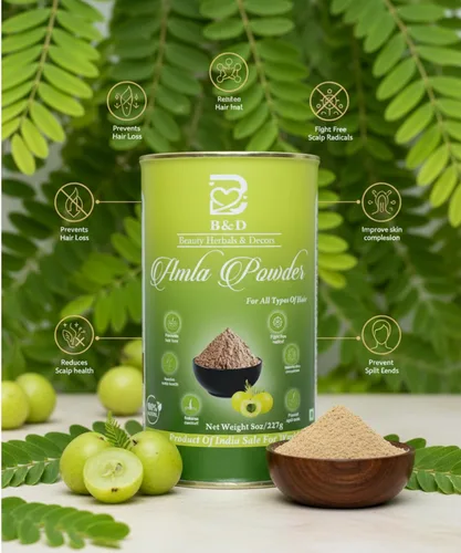 Miniatura 3 de Amla Powder 100% puro y natural Cuidado del cabello y la piel a base de hierbas Previene la caída del cabello, aumenta la inmunidad