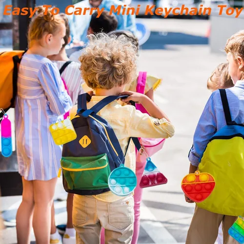Miniatura 6 de Llavero de juguete para ansiedad con burbujas para apretar, paquete de 180 juguetes para la ansiedad, regalos de fiesta para niños de 3 a 5 y 4 a 8