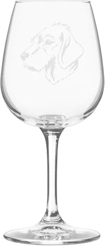 Miniatura 560 de Copa de vino de 12.75 onzas con diseño de perro grabado