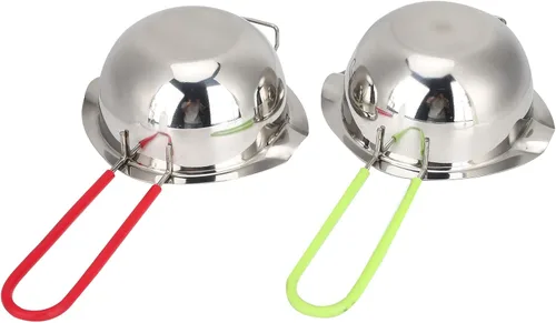 Miniatura 9 de Olla de doble caldera, 2 unidades de 13.5 fl oz de acero inoxidable para fusión, sartén pequeña para leche, chocolate y agua para derretir agua