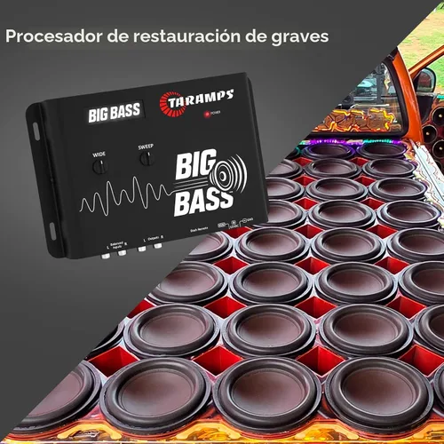 Miniatura 10 de Taramps Big Bass DSP - Procesador de audio para automóvil, potenciador de graves profundos con controles de frecuencia ajustable y barrido