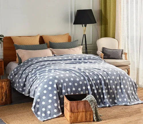 Miniatura 78 de JML Manta de felpa de 10.58 oz/m², súper suave y cálida, manta de forro polar de franela para sofá y sofá (azul marino corona, Queen)