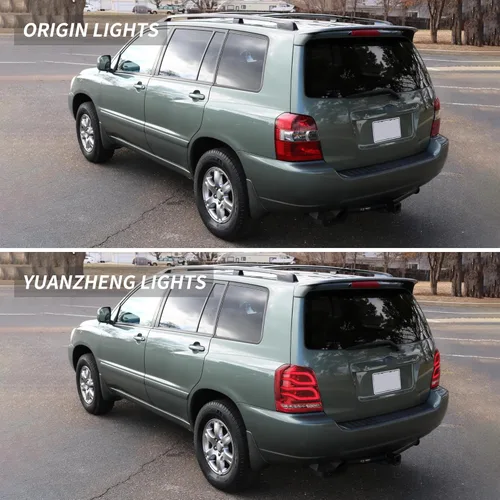 Miniatura 5 de VLAND Luces Traseras LED Rojas Compatibles con Toyota Highlander 2001-2007 con Función de Marcha Atrás, Funcionamiento, Freno y Giro, Lámparas