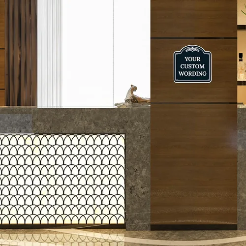 Miniatura 7 de Letrero decorativo personalizado, letrero de metal personalizado para negocios, entrada, hogar, Airbnb, placa de puerta de oficina, fondo negro, 8 x