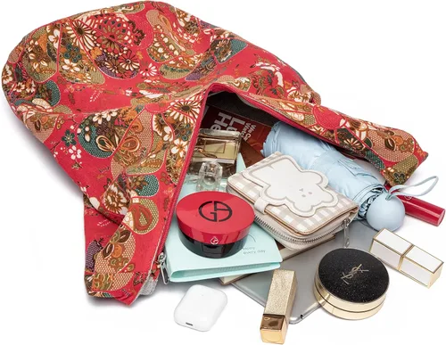 Miniatura 220 de Bolsa de hombro para mujer, de lona en estilo hippie/bohemio para llevar cruzada al hombro, disponible en diferentes colores y estampados