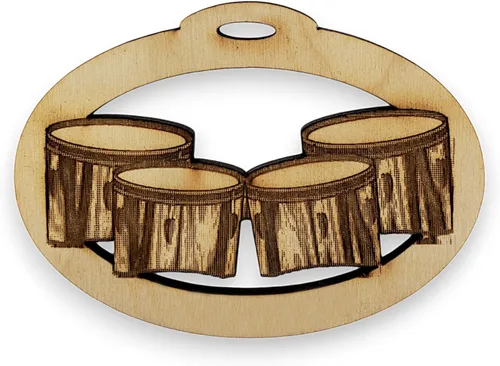 Miniatura 6 de Adorno de bombo, regalos únicos de batería de banda de marcha: instrumentos con temática musical decoraciones de árbol y adornos de línea de batería