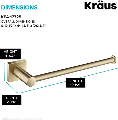 Miniatura 3 de KRAUS Toallero de baño Ventus, acabado dorado cepillado