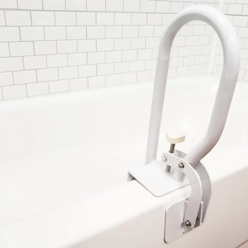 Miniatura 2 de Carex Riel blanco para bañera, barras de agarre para baño, bañeras y duchas, barandilla de agarre lateral y soporte, mango de ducha y abrazaderas
