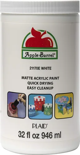 Apple Barrel - Pintura acrílica blanca, 32 onzas líquidas (paquete de 1)