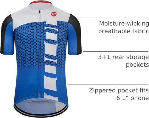 Miniatura 21 de Coconut Ropamo CR - Camiseta de ciclismo para hombre, manga corta, con 3+1 bolsillos con cremallera, transpirable, de secado rápido
