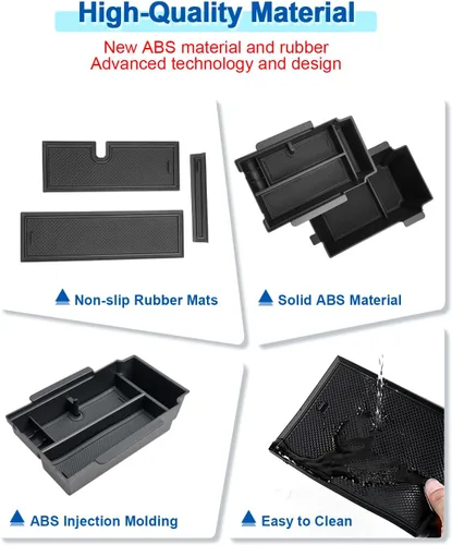 Miniatura 5 de Organizador de Consola Central de 2 Capas para Crosstrek 2024 2025 2026, Bandeja de ABS Duradera para Subaru Crosstrek Negro (A) 2 capas
