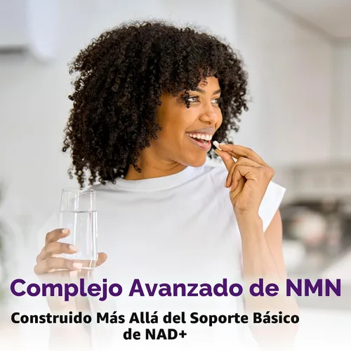 Miniatura 5 de Complejo NMN 1,000 mg por porción, 60 cápsulas vegetales 10 en 1 con mononucleótido de nicotinamida, vitamina C, resveratrol, CoQ10, TMG