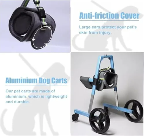 Miniatura 4 de Front Leg Dog Wheelchair, with 4 Wheels, Supportive Mobility Aid, for Indoor, Outdoor Use, Assist Walking for Disabled/Injured Pets, Ready to