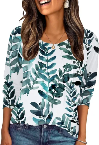 Miniatura 26 de Zeagoo Blusas de otoño para mujer, camisas de manga larga, blusas casuales de algodón, blusas plisadas elegantes 2025