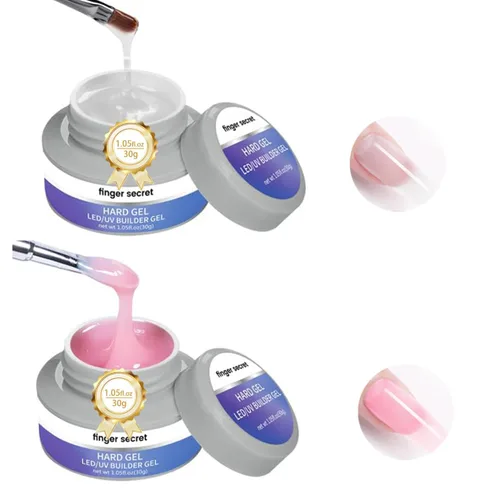 Miniatura 15 de Gel constructor de gel duro para uñas, fuerte y duradero, esculpir en 3D nude para extensión de uñas, 2 onzas (transparente y nude, 1 onza x 2)